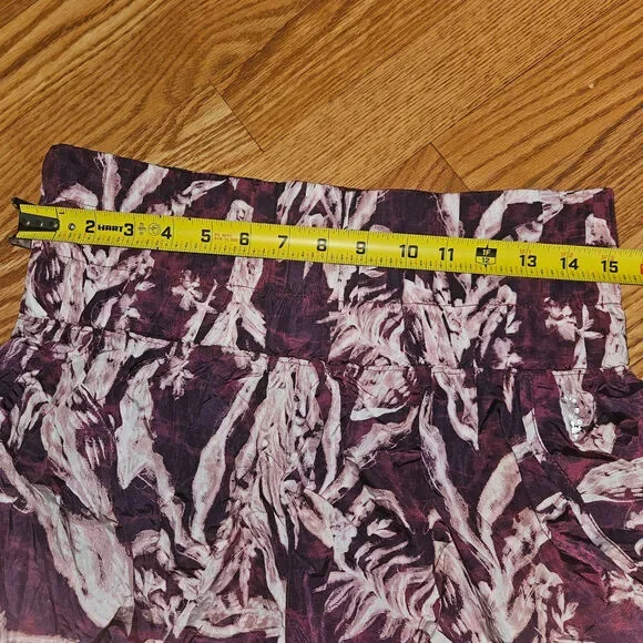 Free People FP Movement The Way Home Floral Shorts Eggplant Size XL - Picture 4 of 7